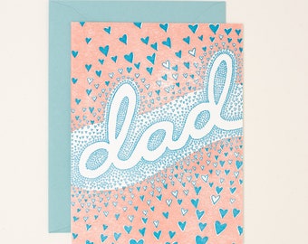 Carte d’anniversaire pour papa - Carte de fête des pères - I Love You Dad Card - Carte Papa sentimental