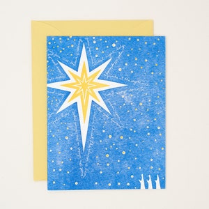 Cartes typographiques de Noël Nativité - Cartes de Noël Bethléem - Pack de cartes de Noël - Jeu de cartes typographiques pour les Fêtes image 1
