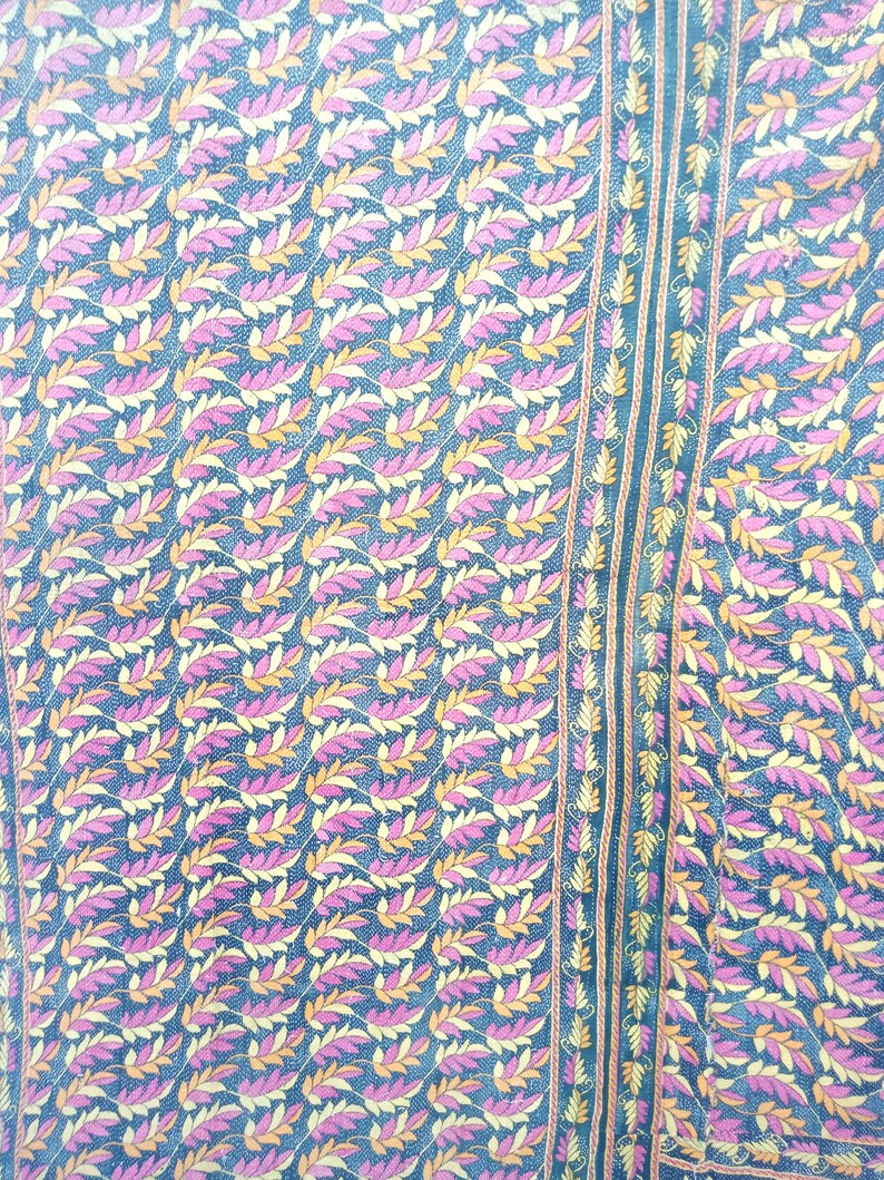 Vintage Kantha Quilt Bedding Throw Reversible Twin Size Blanket Home Decor Wall hanging Patchwork Quilt Embroidered Rug Decoration Gift