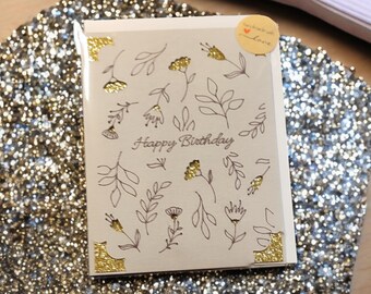 Birthday card, birthday greeting card with envelope