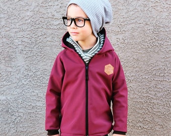 Maroon Toddler Boy Softshell Jacket