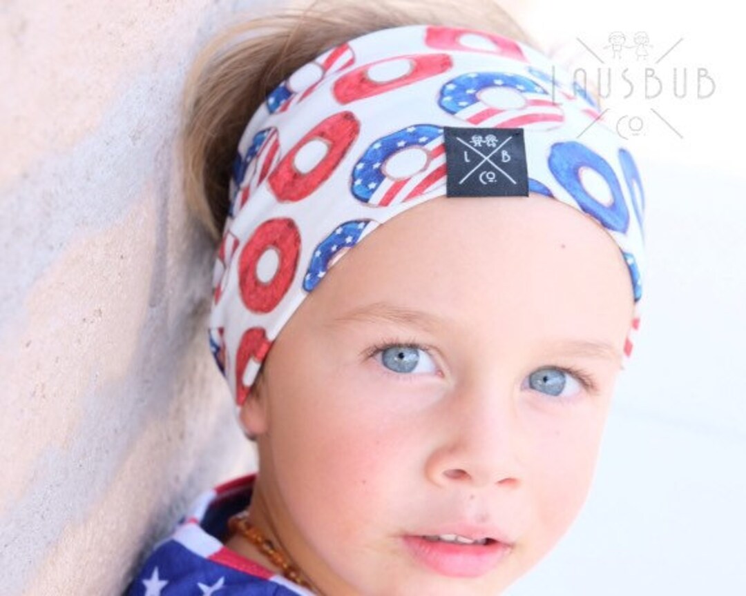 Patriotic Baby Boy Headband, Summer Headband, Baby Boy Hair Accessories, Baby Shower, Hipster