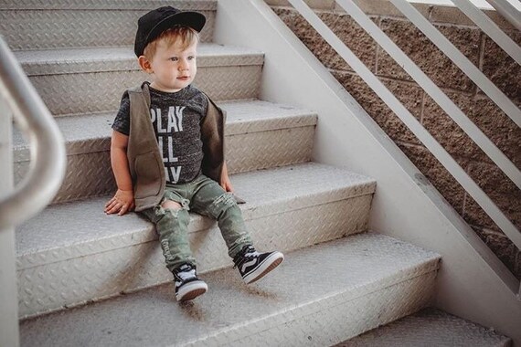 baby boy black vest