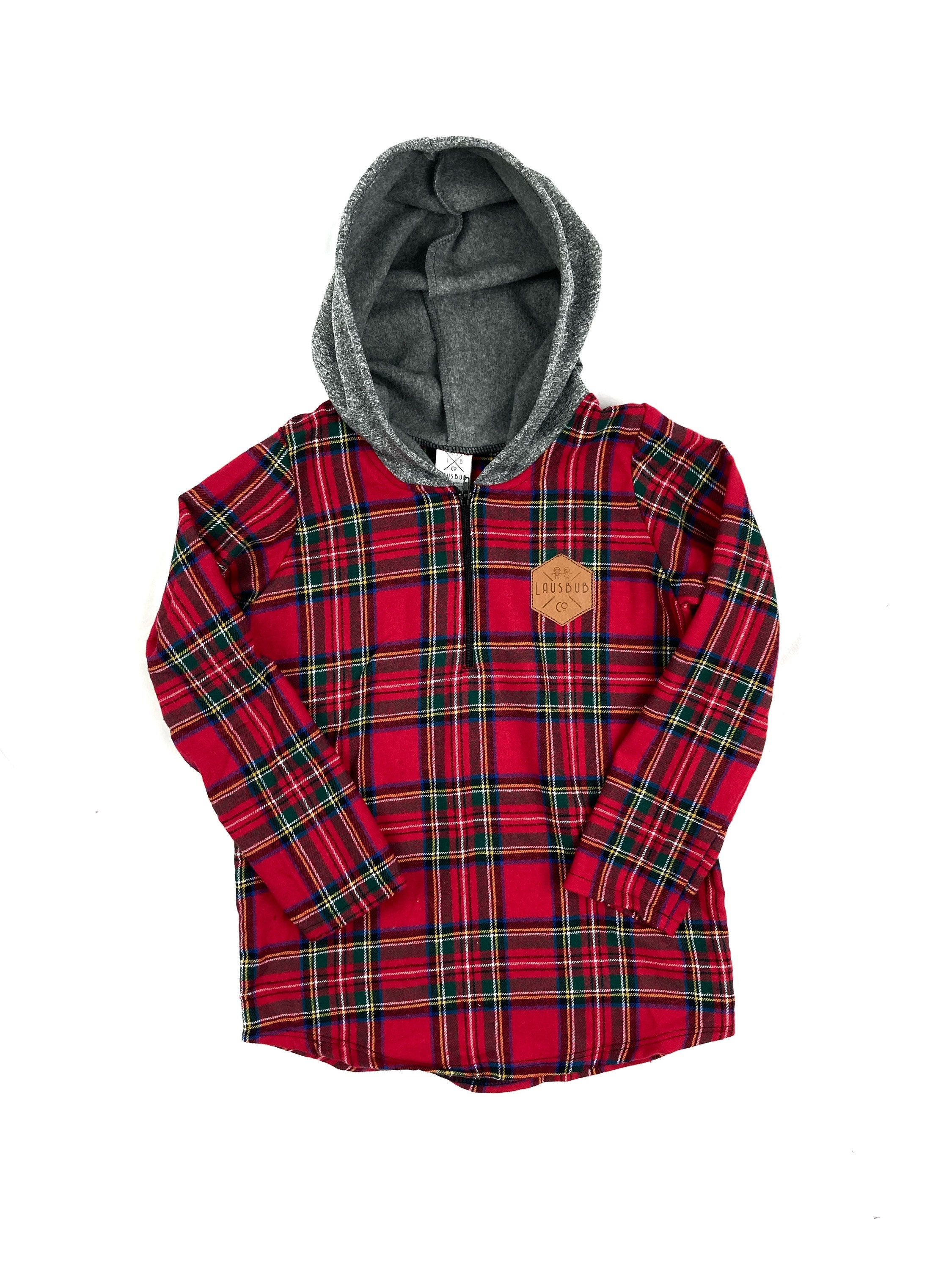 Red Flannel Hoodie - Etsy