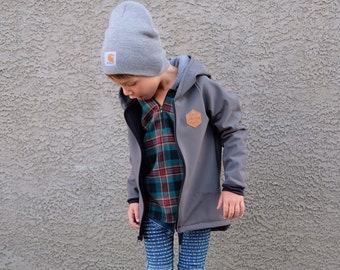 Charcoal Gray Toddler Boyoy Softshell Jacket