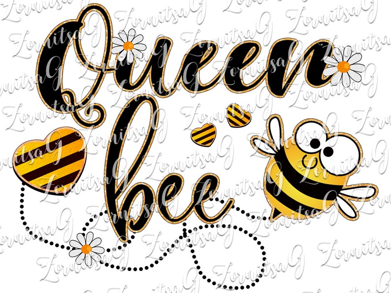 Download Queen Bee Sublimation Design Download DTG printing | Etsy