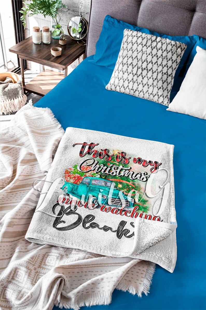 Blanked Sublimation Design Christmas Movie Watching Blanket Etsy