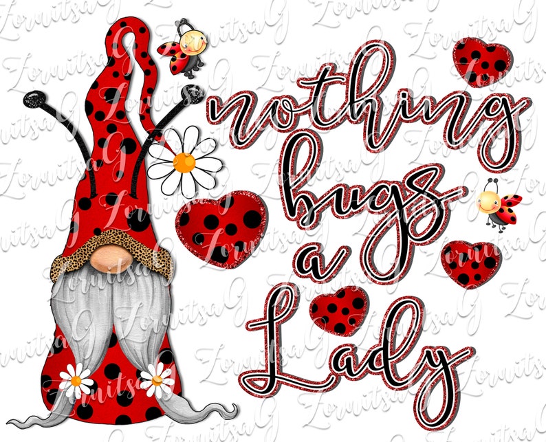 Download Ladybug Gnome Sublimation Designs Download ladybug Gnome ...