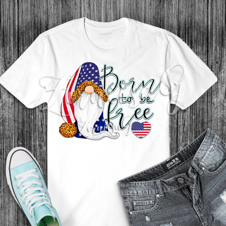 Download Patriotic Gnome Born to be free png July 4th Gnome Clip ...