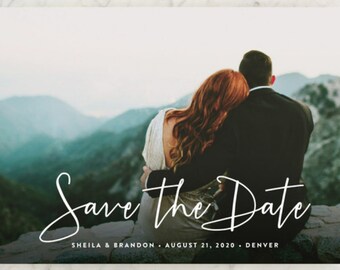 Custom Photo Save the Date Card Printable DIY Digital Download Wedding Announcment