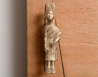 Ghanaian Ashanti Brass Door Handle 'Patiently Waiting'