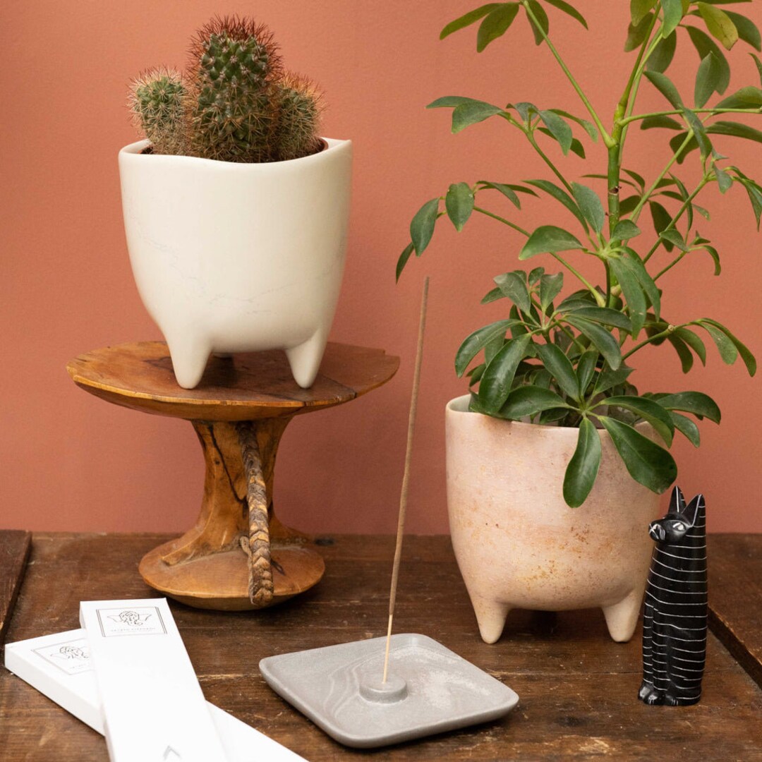 Kenyan Soapstone Incense Holder 'smokey Grey' Etsy