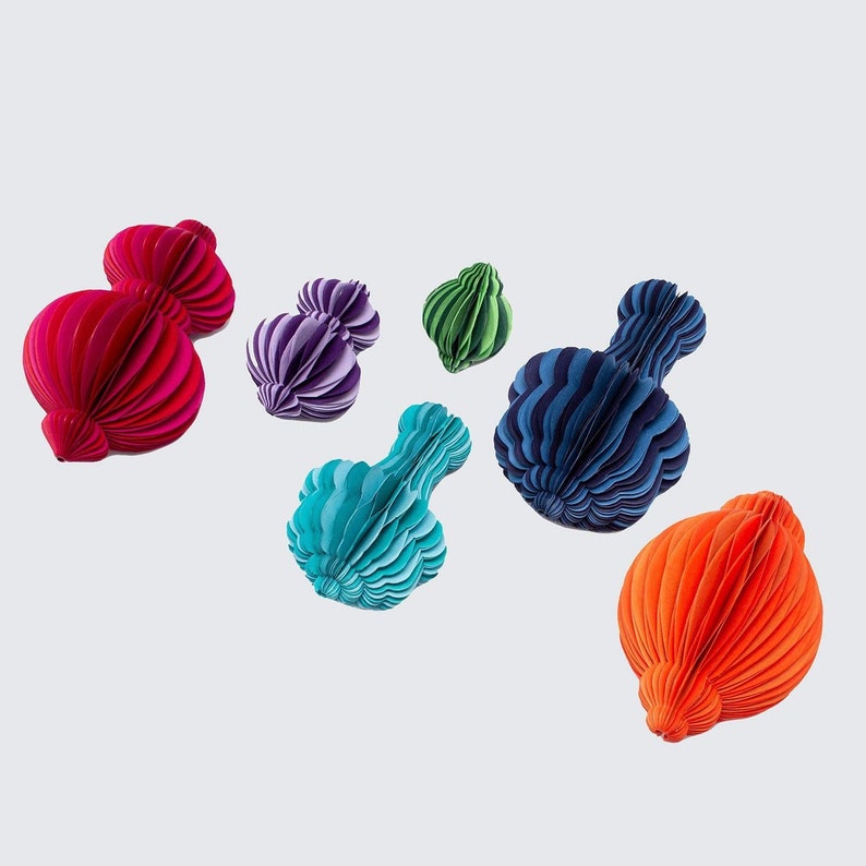 Indian Recycled Paper Decoration 'Large Orange Bauble'-Decoration-AARVEN