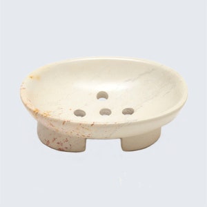Kenyan Soapstone Oval Soap Dish 'Natural' image 2