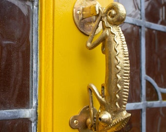 Ghanaian Ashanti Brass Door Knocker 'Chameleon'