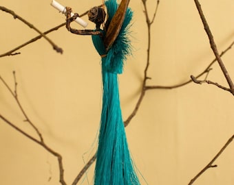 Ugandan Handmade Angel Decoration 'Teal'