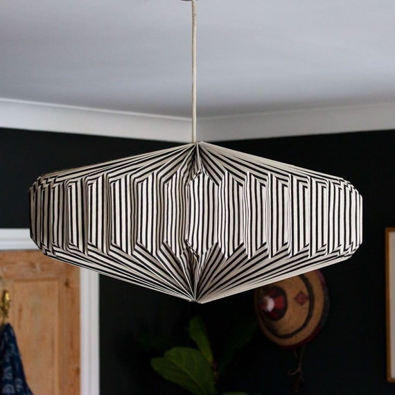 Indian Recycled Paper Saucer Light Shade Black White Singapore Indian Recycled Paper Saucer Light, Saucer Lamp Shaders