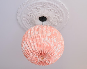 Origami Paper Lightshade Globe 'Indian Toile'