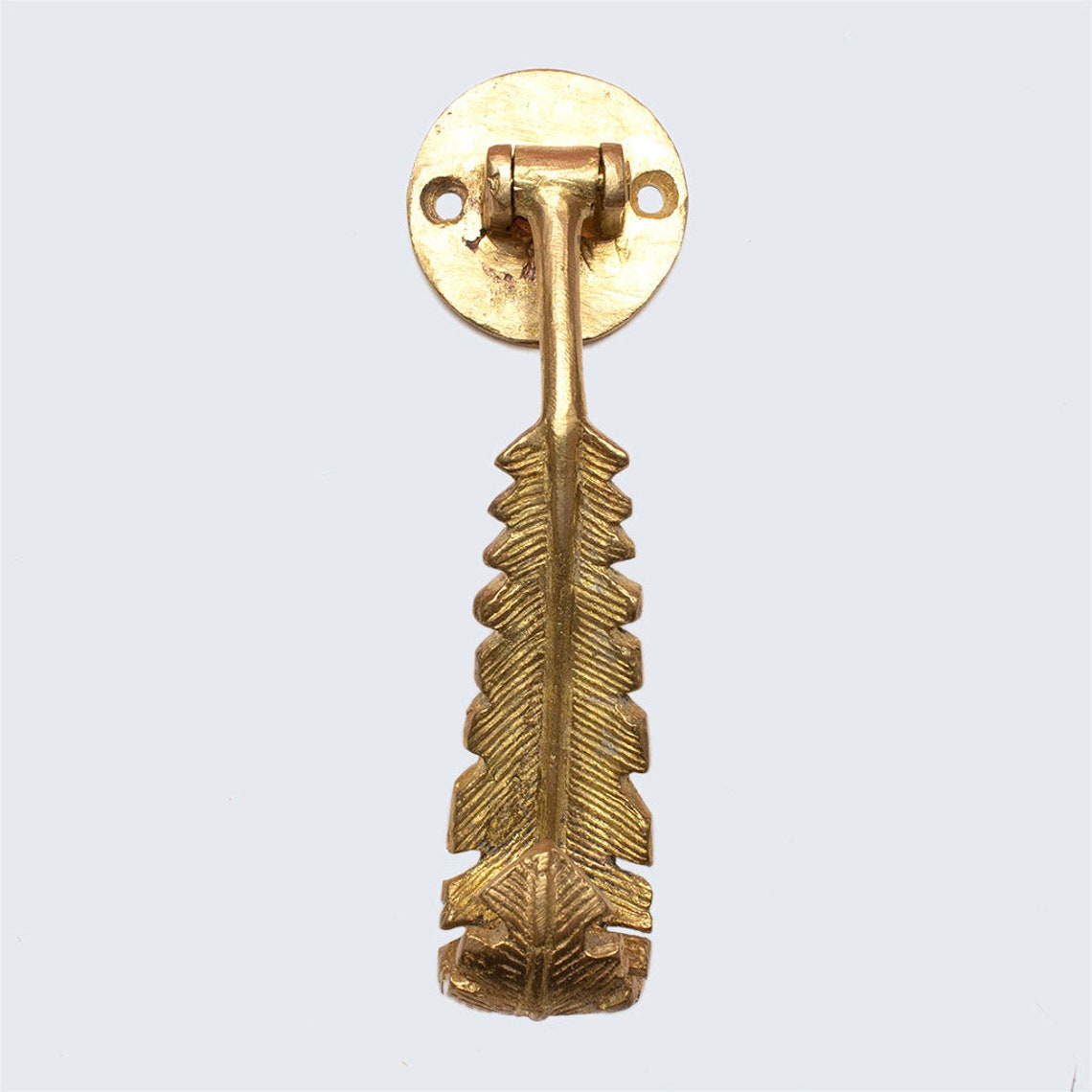 Ghanaian Ashanti Brass Door Knocker 'feather' Etsy