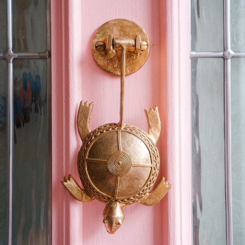 Ghanaian Ashanti Brass Door Knocker 'Turtle' image 3