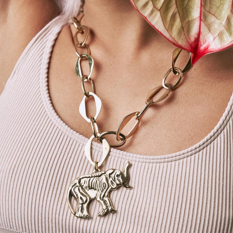 Tembo Large Link Chain Necklace-Necklace-AARVEN