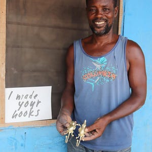 Ghanaian Ashanti Brass Door Knocker 'Lobster' image 7