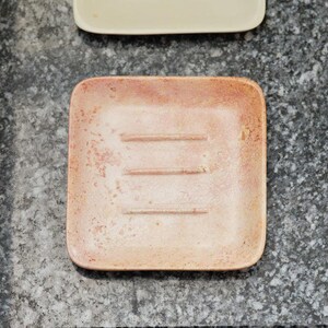 Kenyan Soapstone Square Soap Dish 'Marbled Pink'-Incense Holder-AARVEN