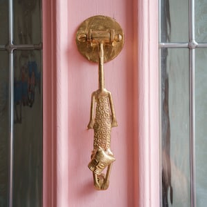 PREORDER Ghanaian Ashanti Brass Door Knocker 'Leopard'