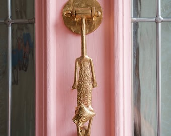 PREORDER Ghanaian Ashanti Brass Door Knocker &#39;Leopard&#39;
