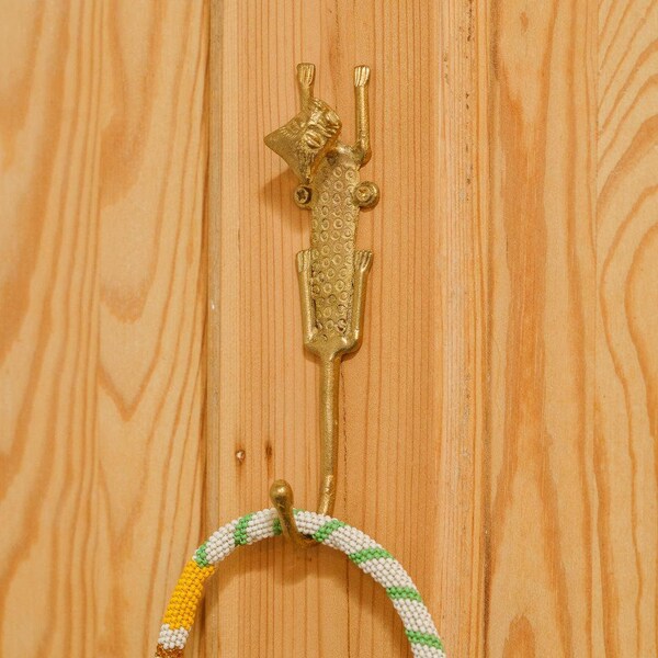 Ghanaian Ashanti Brass Hook 'Leopard'