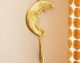 Ghanaian Ashanti Brass Hook 'Man In The Moon'