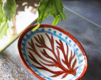 RESERVA ANTICIPADA Jabonera india pintada a mano 'Coral' de Jaipur