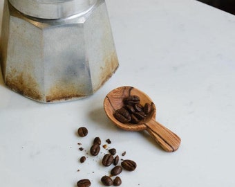 Olive Wood Coffee Spoon With Short Handle