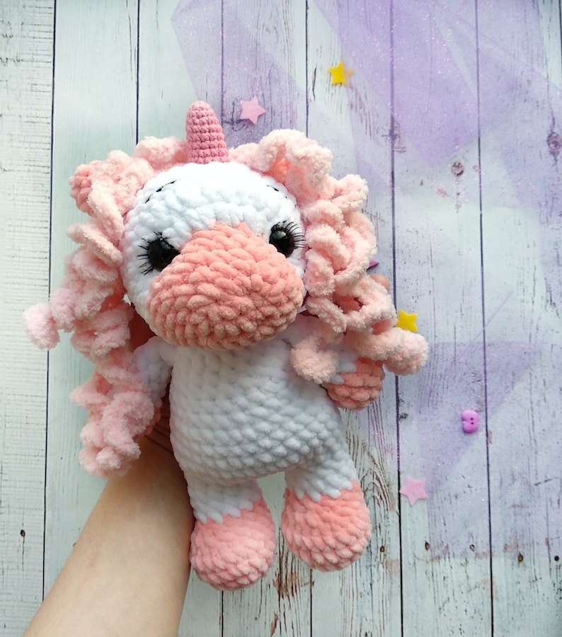 Amigurumi unicorn doll Plush unicorn Cute stuffed unicorn Unicorn stuffed animal
