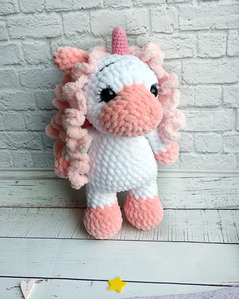 Amigurumi unicorn doll Plush unicorn Cute stuffed unicorn Unicorn stuffed animal