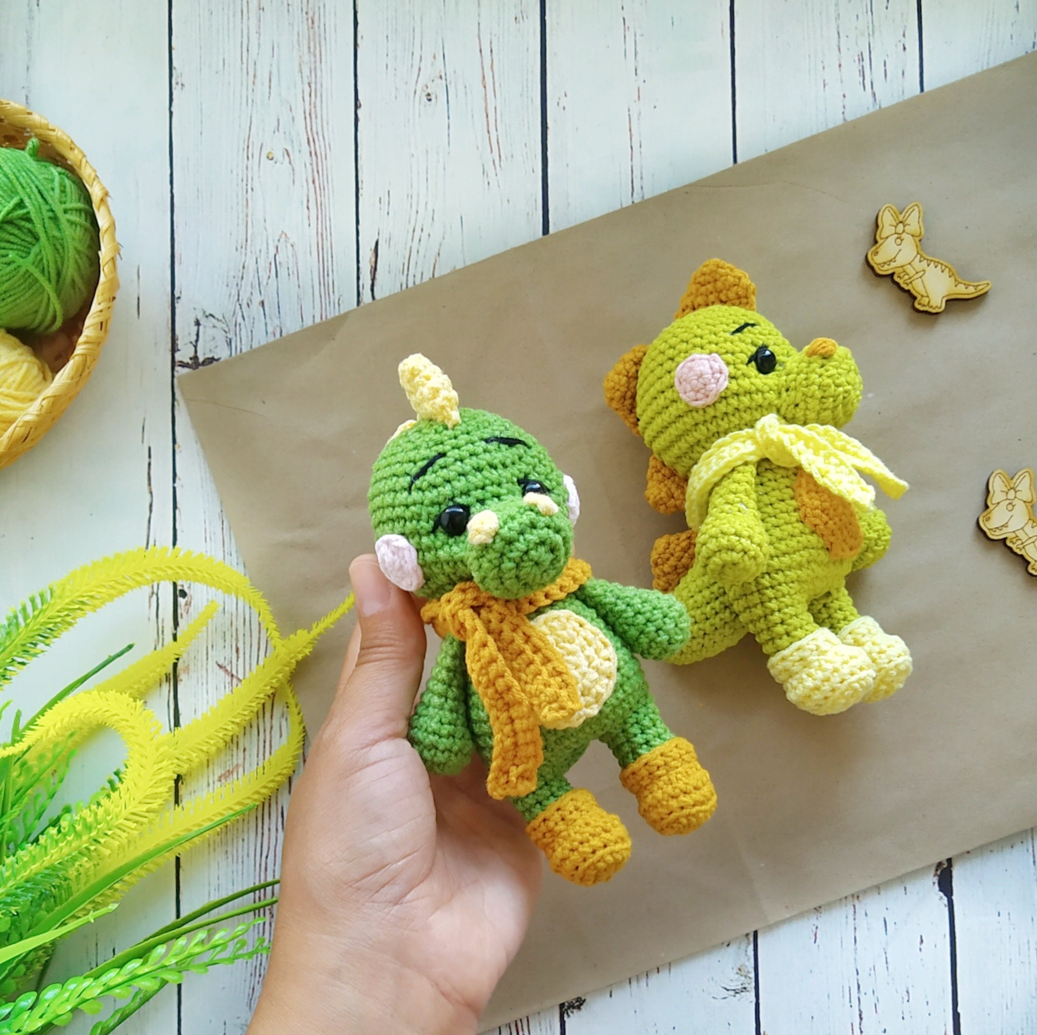 Crochet PATTERN Miniature Dinosaur Crochet dinosaur pattern Etsy
