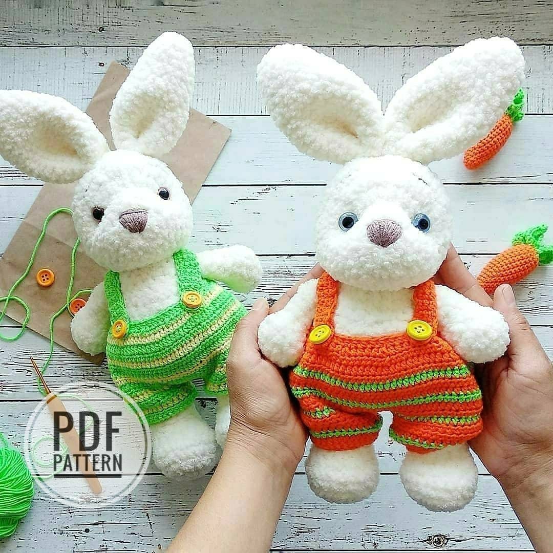 Crochet Pattern Toy Amigurumi tutorial PDF file - Bunny in a butterfly costume PATTERN amigurumi crochet Bunny pattern