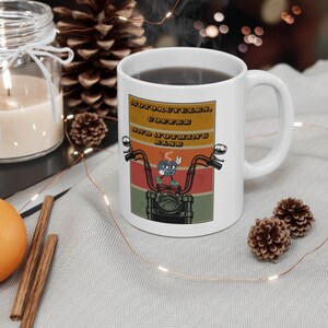 Vintage Motorcycle Mug, Motorcycles, Coffee and Nothing Else Ceramic Cup - Gift for Motorcycle Enthusiasts, 11oz, 15oz, Biker Mug,
