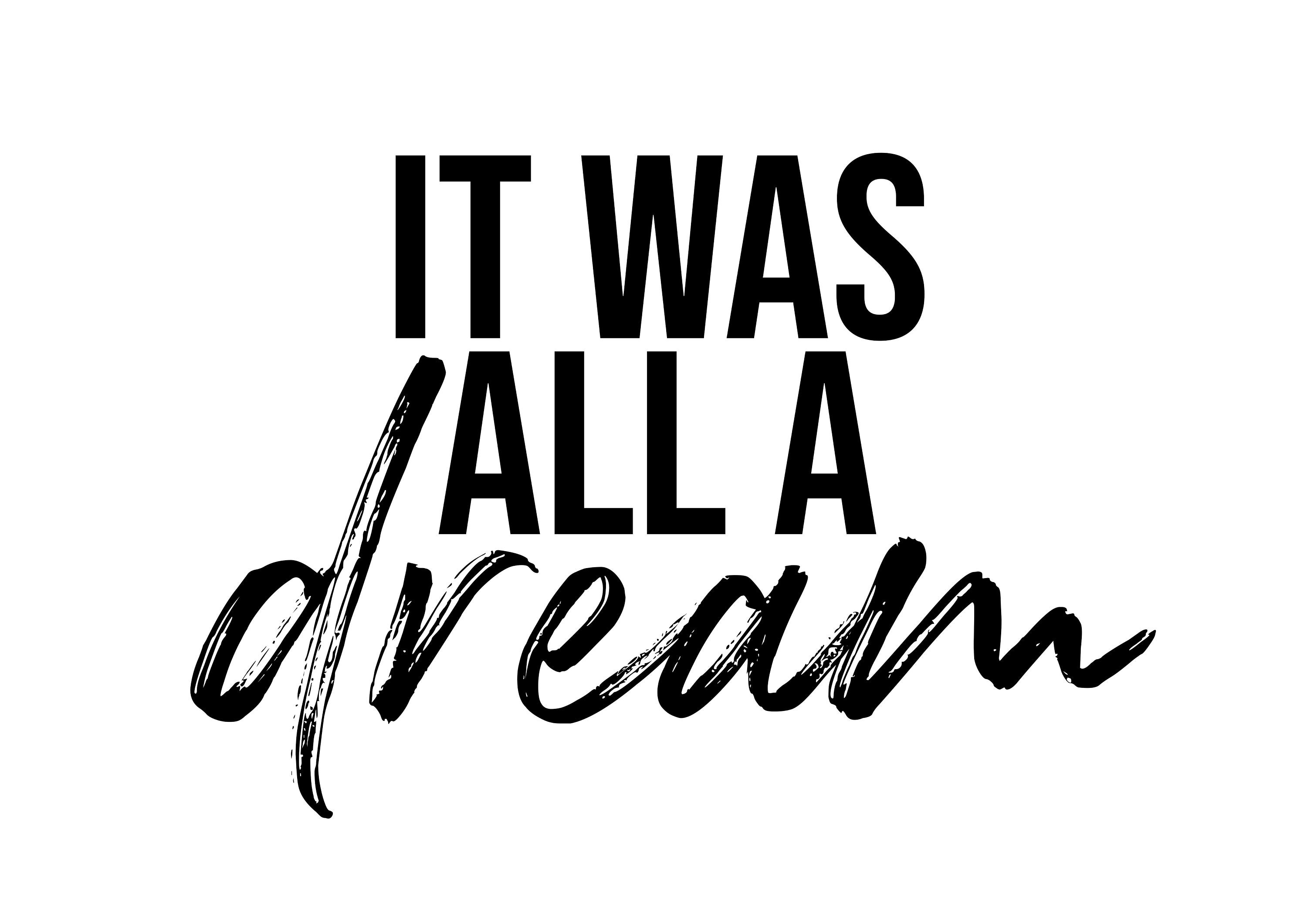 It Was All a Dream Wall Print Hip Hop Lyrics Print Biggie | Etsy