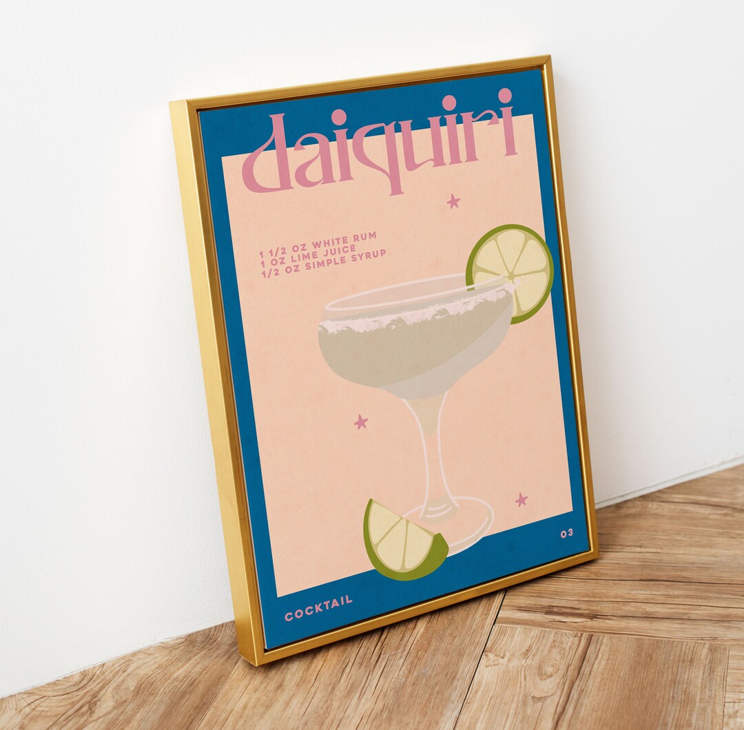 Trendy Daiquiri Poster Trendy Cocktail Poster Retro Drink Etsy UK