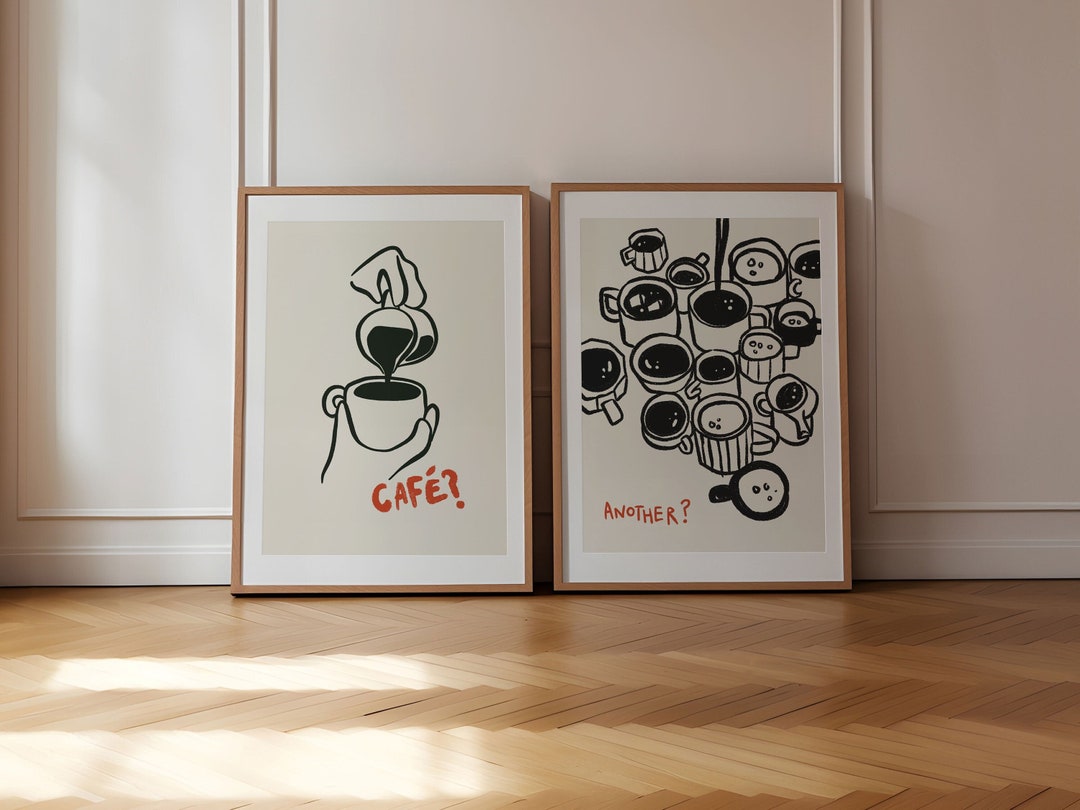 kitchen print, coffee & cake | kitchen prints, wall... Set of 2 Cafe Prints, Coffee Prints, Cafe Prints, Gallery Wall Prints ...