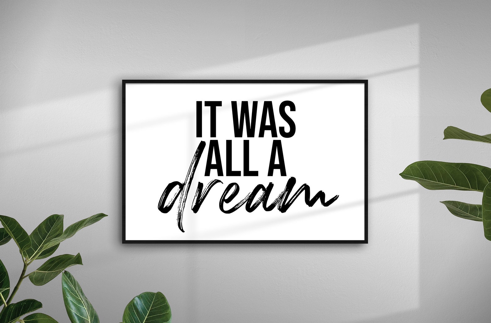 It Was All a Dream Wall Print Hip Hop Lyrics Print Biggie | Etsy