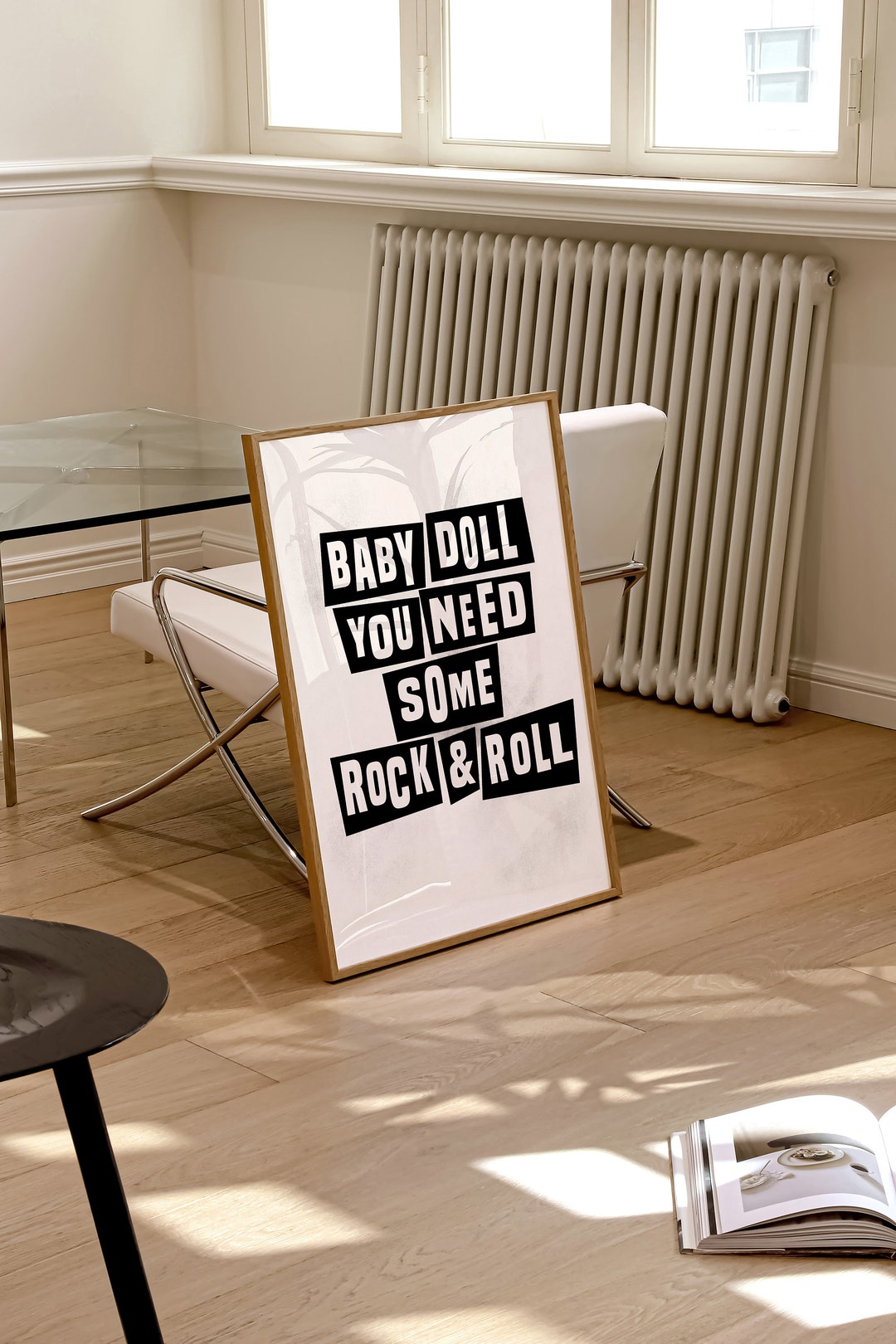 Baby Doll You Need Some Rock & Roll Print, Rock and Roll, Lyrics Print, Trendy Wall Art, Music