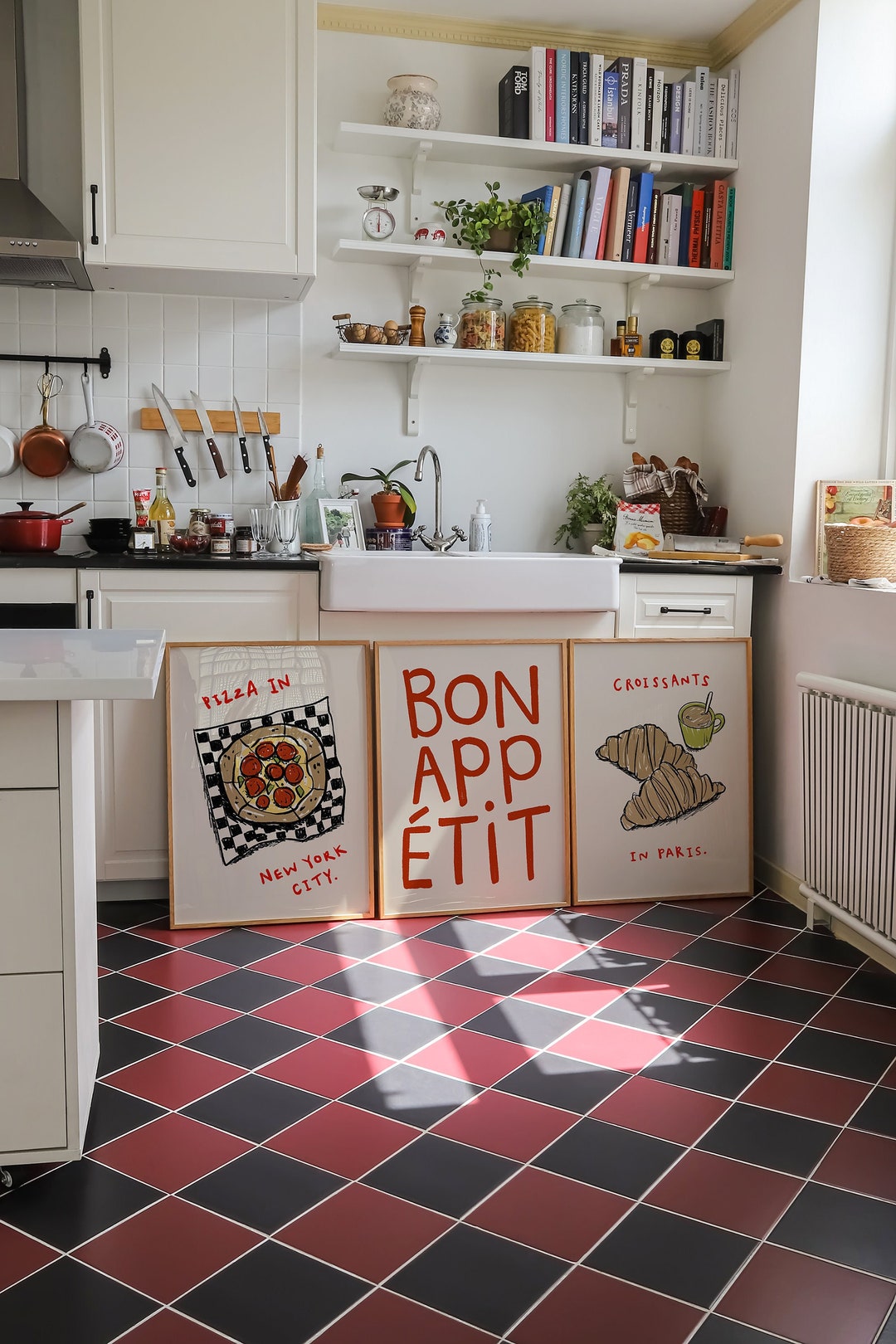 retro kitchen prints, set of 3, food wall art (digital... Set of 3 City Food Prints, Retro Cooking Prints, Retro Wall Art ...
