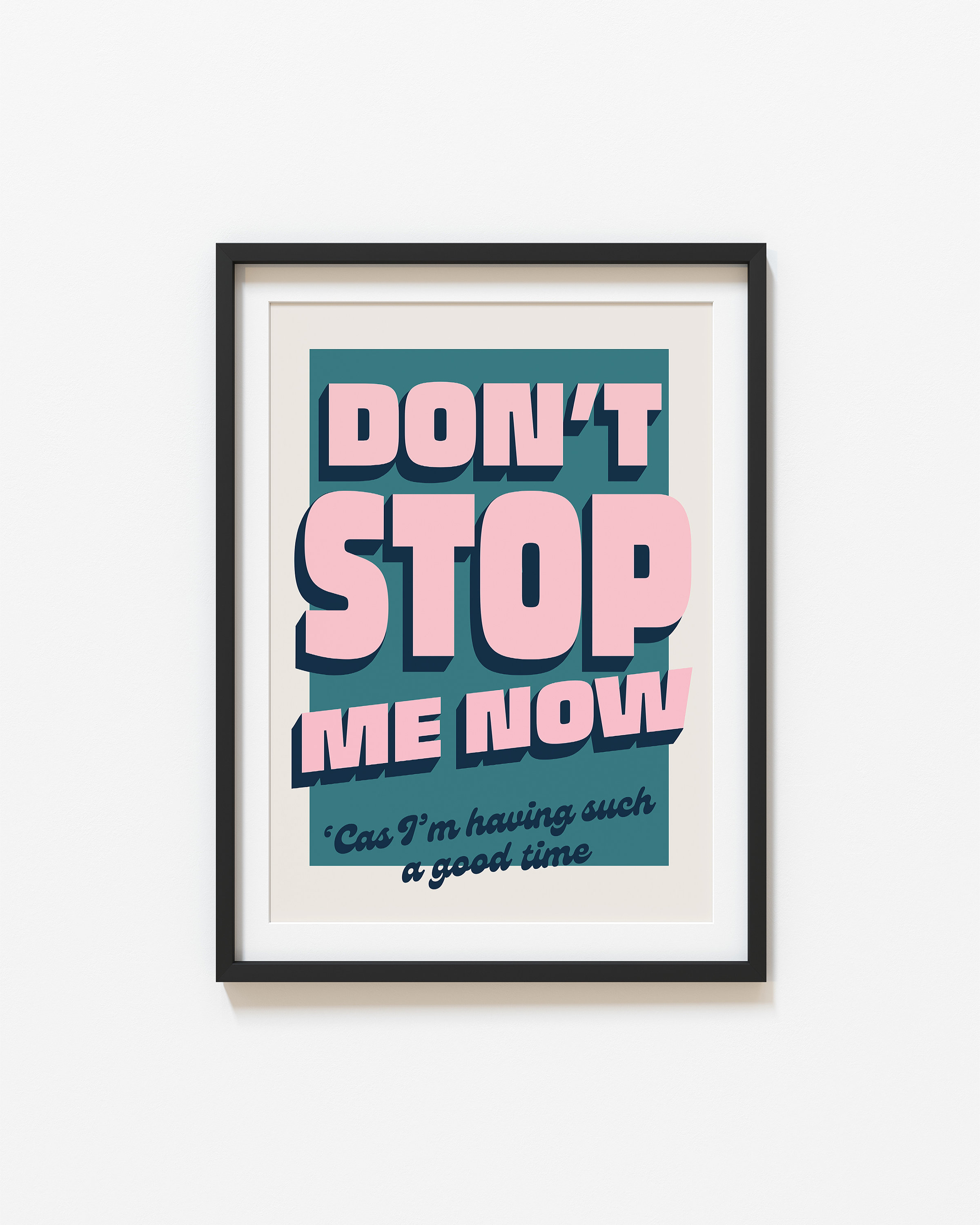 Don't Stop Me Now Queen Poster Song Lyrics Print 