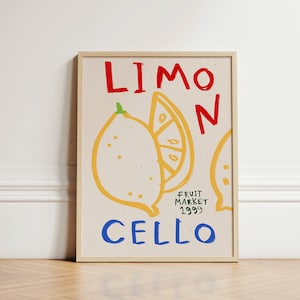 Limoncello Print, Print Wall Art, Summer Wall Art, Kitchen Prints, Wall Print, Home Decor, Italian Print, Wall Decor, Home Inspo, UNFRAMED