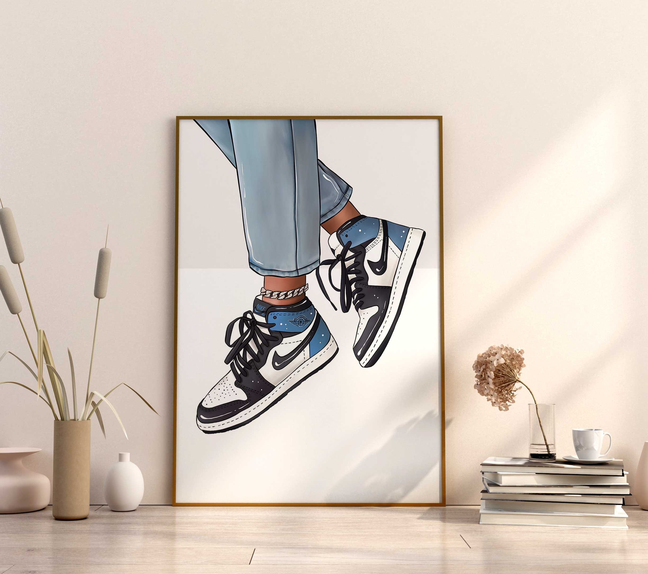 Fashion Sneakers Print Trainers Art Print Fashion | Etsy UK