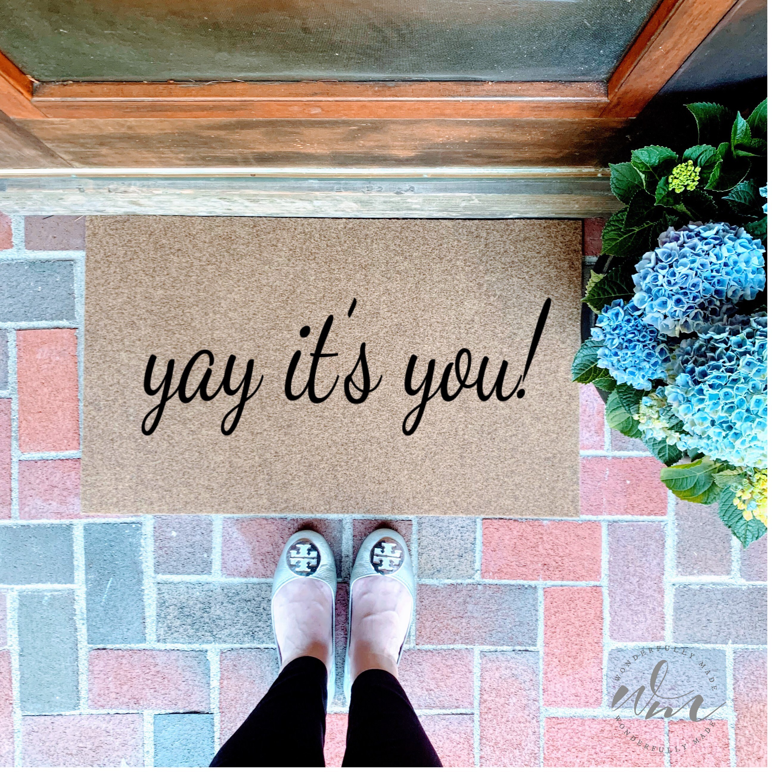 Yay it's you doormat Funny Mat Cute Doormat Patio Etsy España