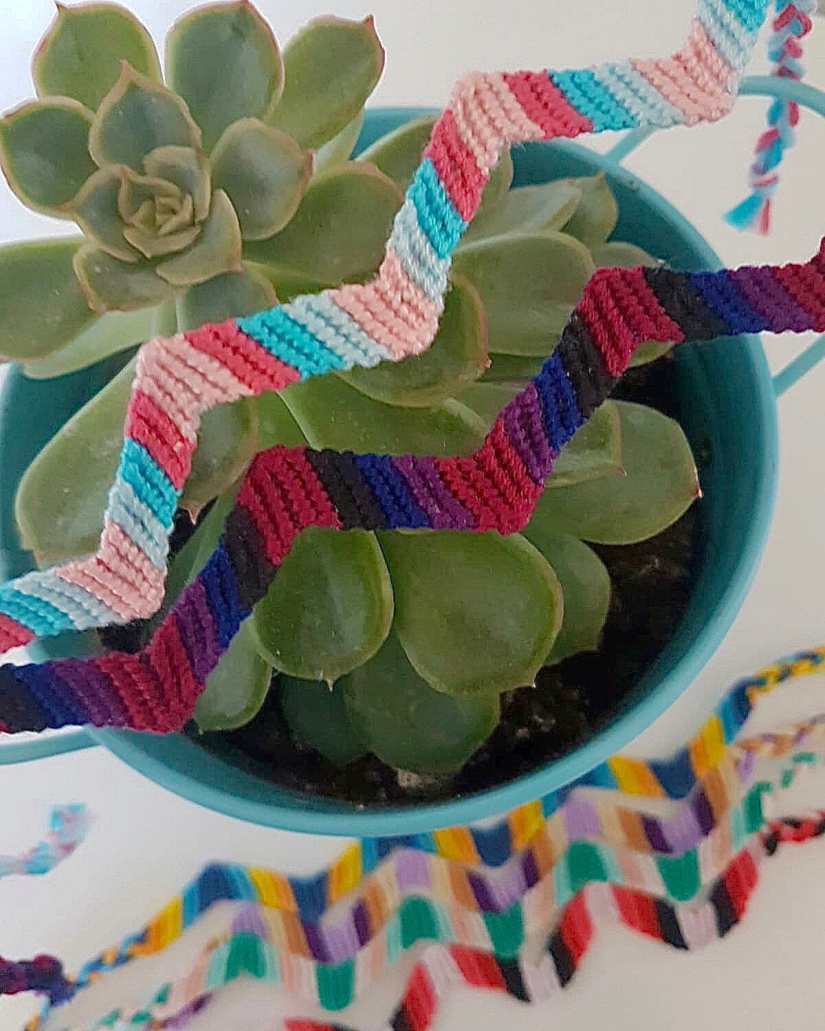 Zig Zag Friendship Bracelets Multicoloured Jewelry Etsy