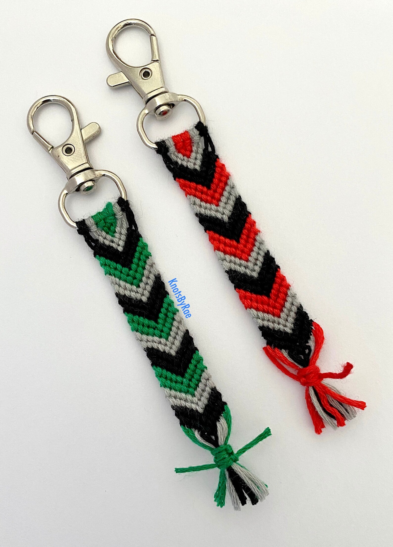 Custom Chevron Thread Keychains Friendship Bracelet Bag Etsy